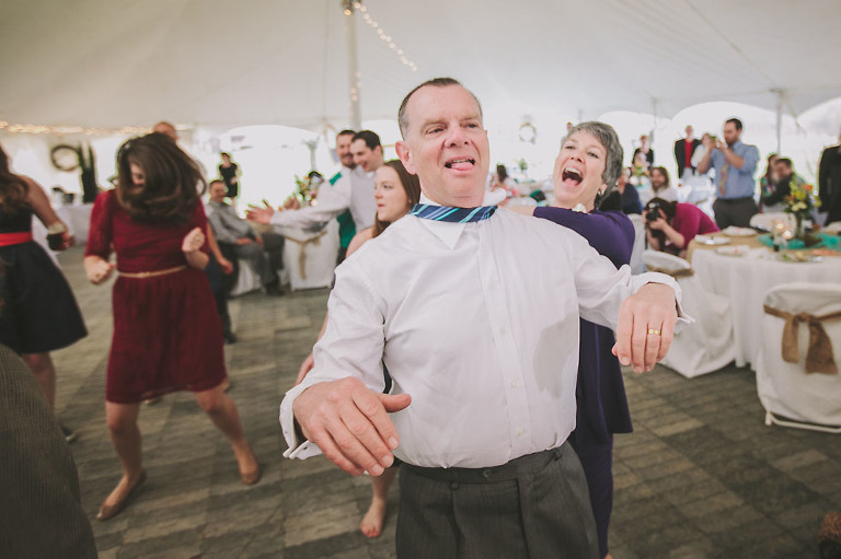 Mother of the bride "choking" her husband on the dance floor!