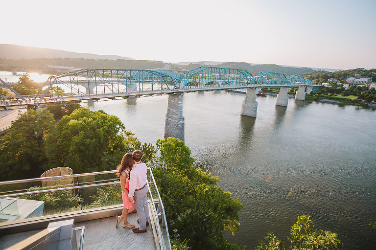 Overlooking the walking bridge in Chattanooga