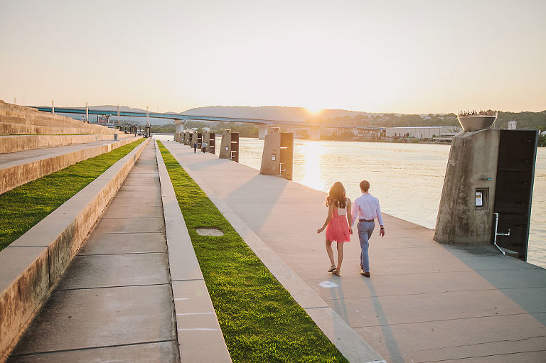 Walking along the Tennessee River walk 