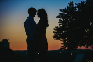 Silhouette at dusk.