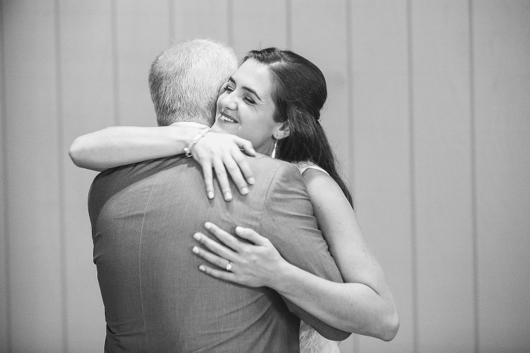 bride and her dad, wedding day, first look