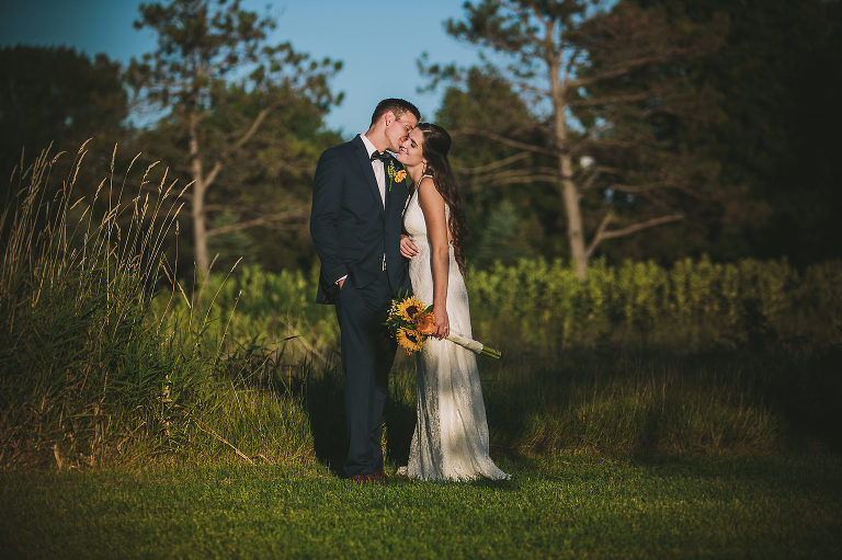 bride and groom, wedding day, golf course