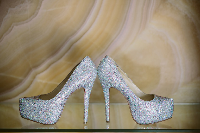 brides glamorous sparkly heels 