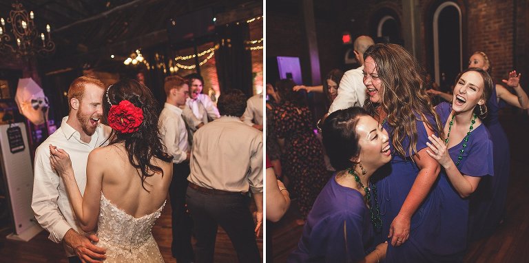 dancing at wedding reception 