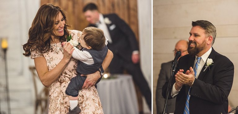 mother of the bride dancing with her grandchild