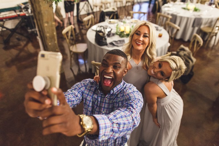 fun selfie at wedding