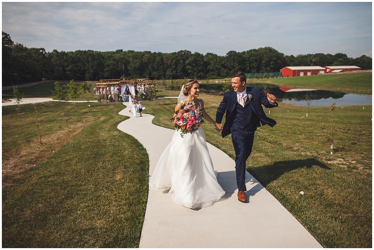 brode and groom recessional after ceremony 