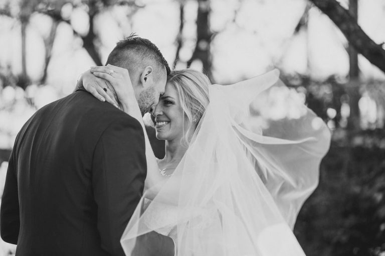 bride and groom after ceremony